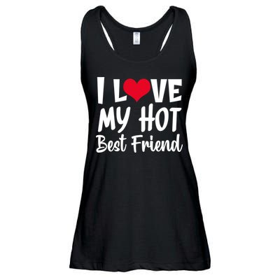I Love My Hot Best Friend Design, I Heart My Best Friend BFF TShirt Ladies Essential Flowy Tank