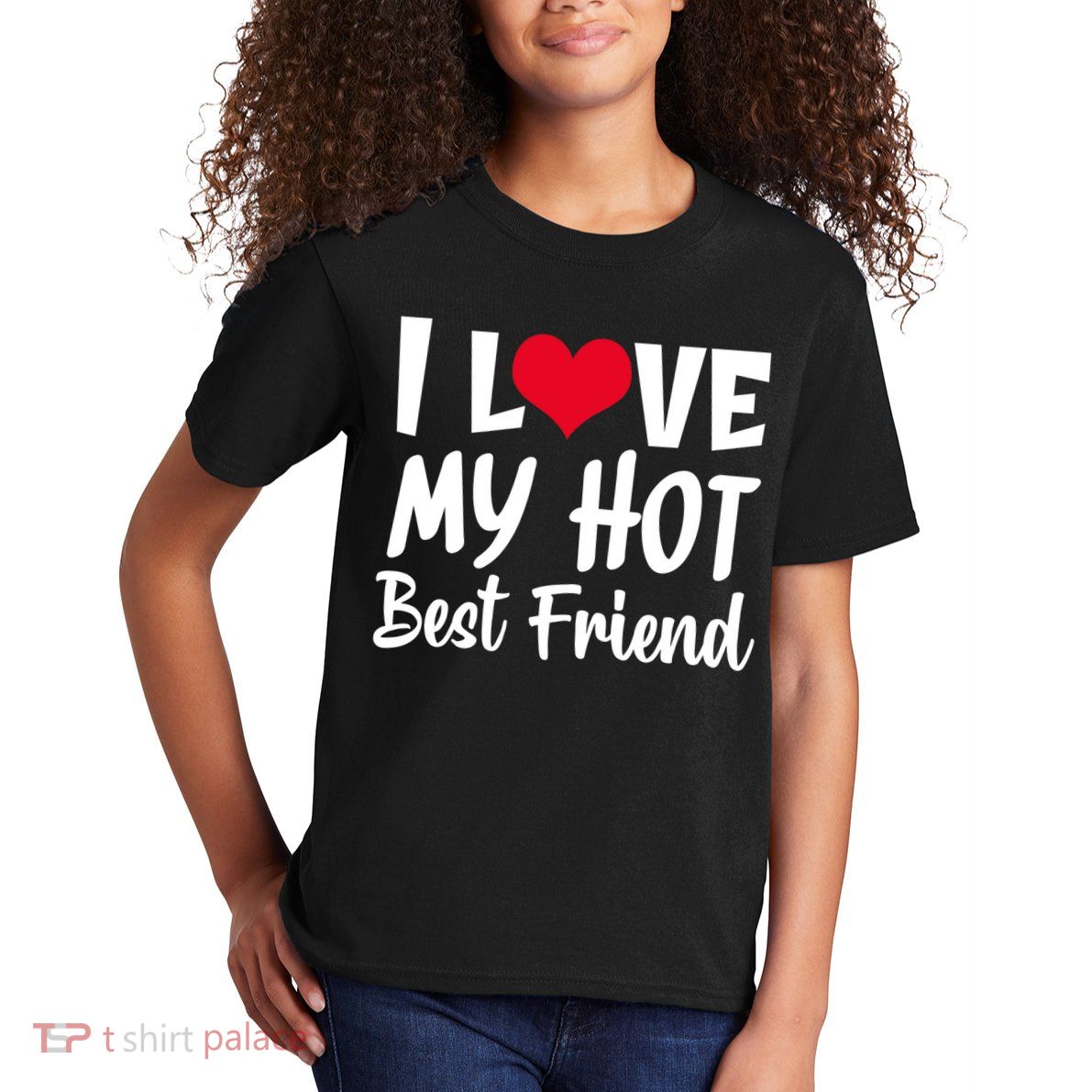 I Love My Hot Best Friend Design, I Heart My Best Friend BFF TShirt Kids T-Shirt