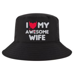 I Love My Awesome Wife Couple Matching And Valentines Day Gift Cool Comfort Performance Bucket Hat