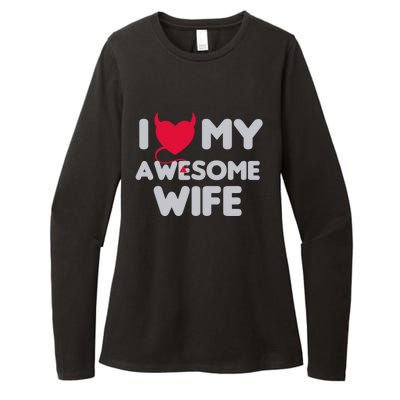 I Love My Awesome Wife Couple Matching And Valentines Day Gift Womens CVC Long Sleeve Shirt