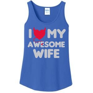 I Love My Awesome Wife Couple Matching And Valentines Day Gift Ladies Essential Tank