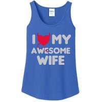 I Love My Awesome Wife Couple Matching And Valentines Day Gift Ladies Essential Tank