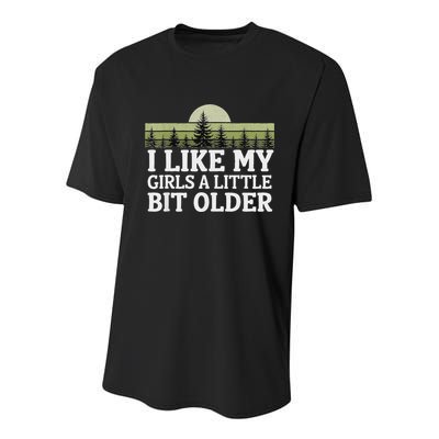 I Like My Girl A Little Bit Older Youth Performance Sprint T-Shirt