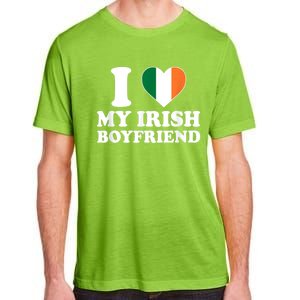 I Love My Irish Boyfriend I Heart My Irish Boyfriend Funny St Patricks Day Adult ChromaSoft Performance T-Shirt