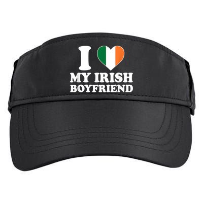 I Love My Irish Boyfriend I Heart My Irish Boyfriend Funny St Patricks Day Adult Drive Performance Visor