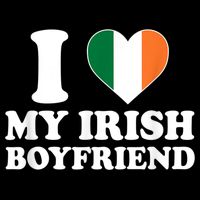 I Love My Irish Boyfriend I Heart My Irish Boyfriend Funny St Patricks Day Drawstring Bag