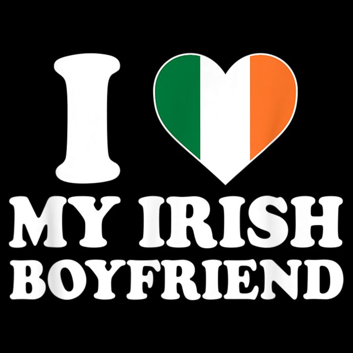 I Love My Irish Boyfriend I Heart My Irish Boyfriend Funny St Patricks Day Drawstring Bag