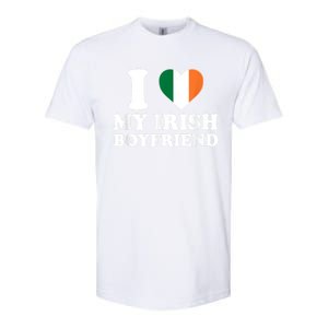 I Love My Irish Boyfriend I Heart My Irish Boyfriend Funny St Patricks Day Softstyle CVC T-Shirt