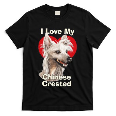 I Love My Chinese Crested Puppy Dog T-Shirt