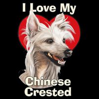 I Love My Chinese Crested Puppy Dog 16 in Basic Backpack
