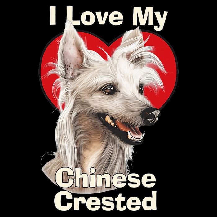 I Love My Chinese Crested Puppy Dog 16 in Basic Backpack