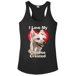 I Love My Chinese Crested Puppy Dog Ladies PosiCharge Competitor Racerback Tank