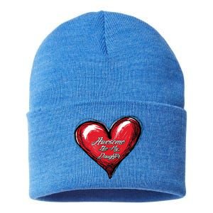 I Love My Daughter Awesome Like My Daughter Gift Sustainable Knit Beanie