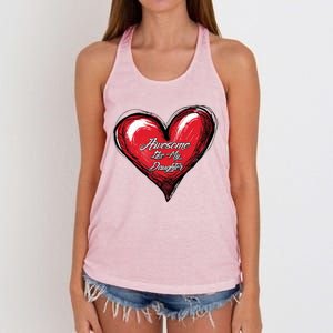 I Love My Daughter Awesome Like My Daughter Gift Women's Knotted Racerback Tank