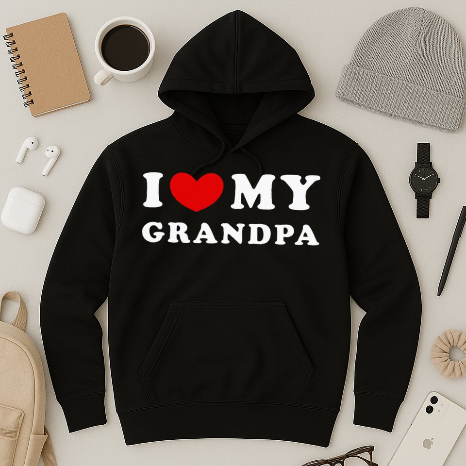 I Love My Grandpa I Heart My Grandpa Hoodie