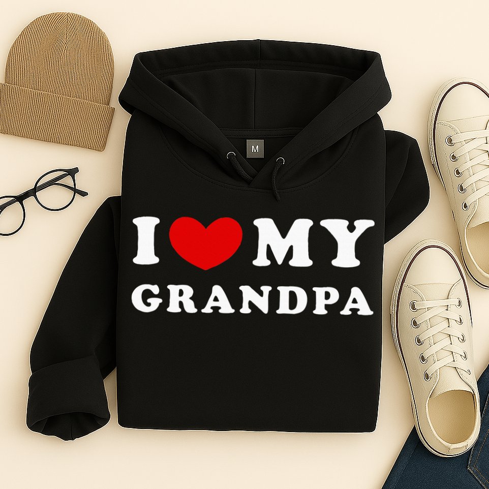 I Love My Grandpa I Heart My Grandpa Hoodie