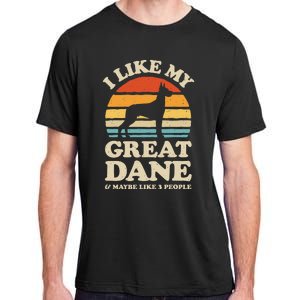 I Like My Great Dane And Maybe Like 3 People Dog Lover Retro Adult ChromaSoft Performance T-Shirt