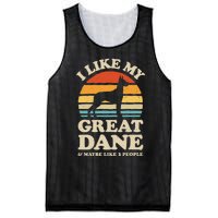 I Like My Great Dane And Maybe Like 3 People Dog Lover Retro Mesh Reversible Basketball Jersey Tank