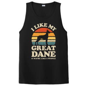 I Like My Great Dane And Maybe Like 3 People Dog Lover Retro PosiCharge Competitor Tank