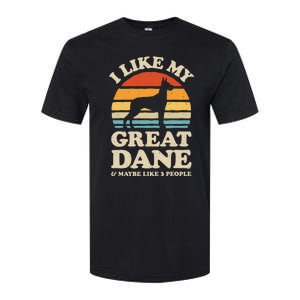 I Like My Great Dane And Maybe Like 3 People Dog Lover Retro Softstyle CVC T-Shirt