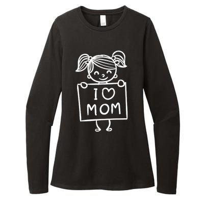 I Love Mom Daughter Gift Womens CVC Long Sleeve Shirt