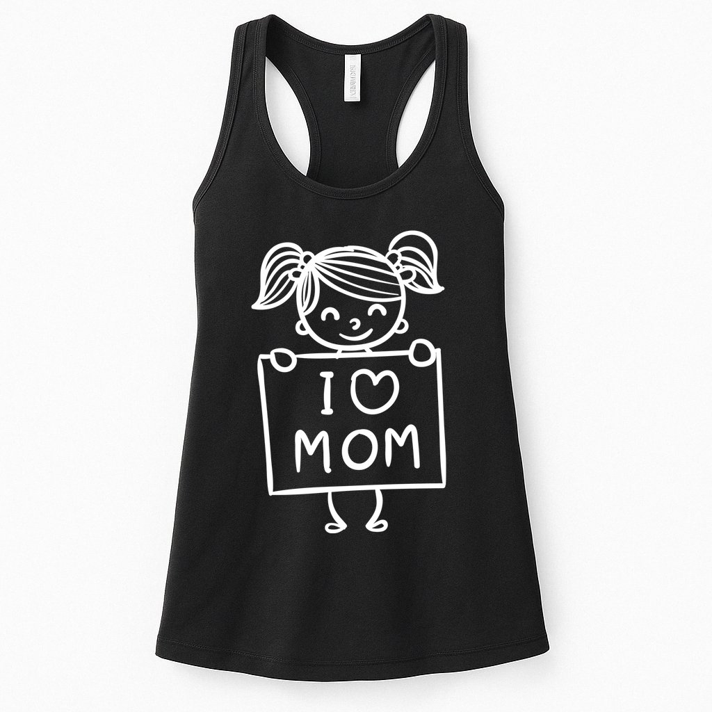 I Love Mom Daughter Gift Womens Tank Top