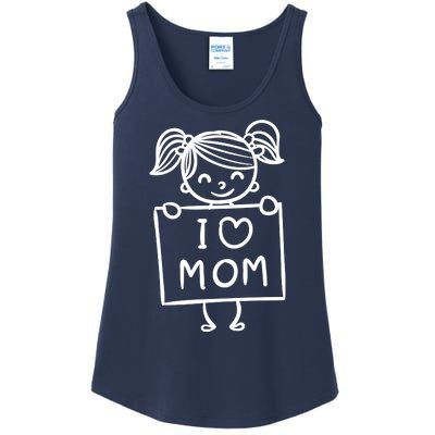 I Love Mom Daughter Gift Ladies Essential Tank