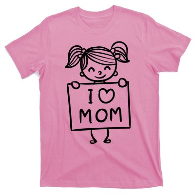 I Love Mom Daughter Gift T-Shirt