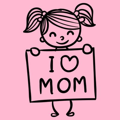 I Love Mom Daughter Gift T-Shirt