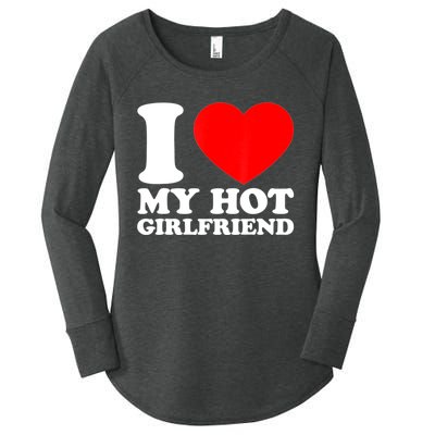 I Love My Girlfriend Funny Boyfriend Women's Perfect Tri Tunic Long Sleeve Shirt