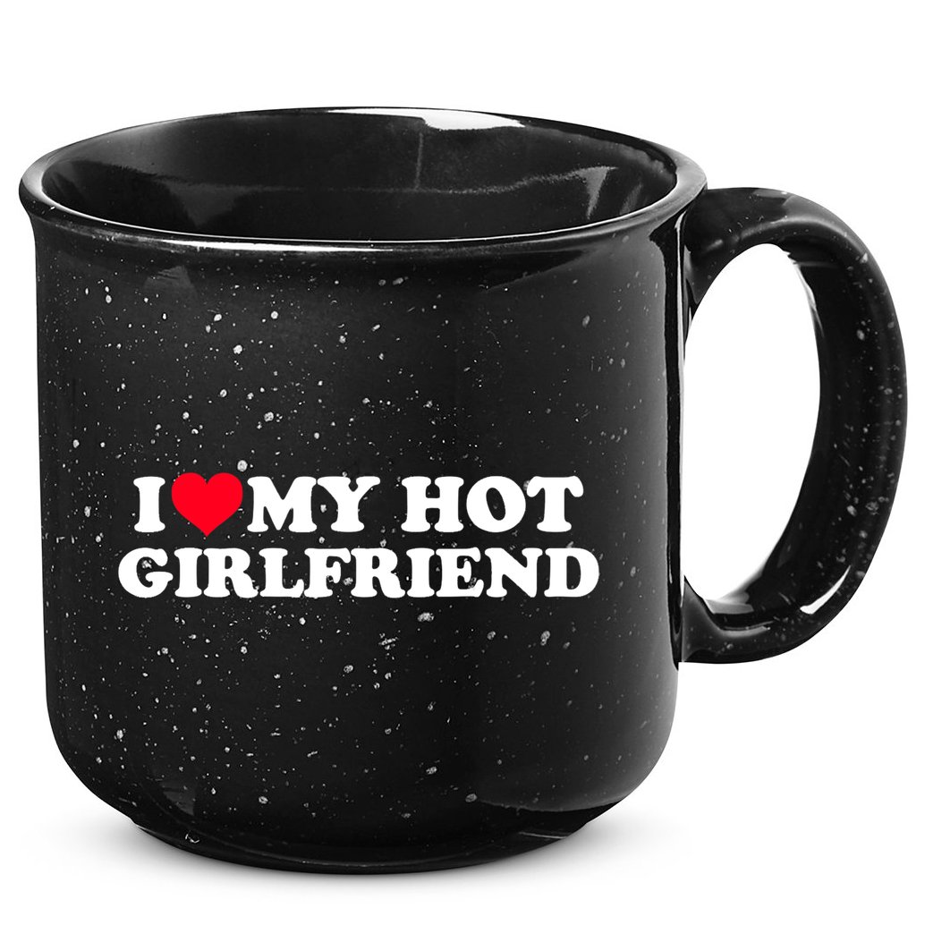 I Love My Hot Girlfriend Shirt GF I Heart My Hot Girlfriend TShirt 15oz Campfire Ceramic Mug