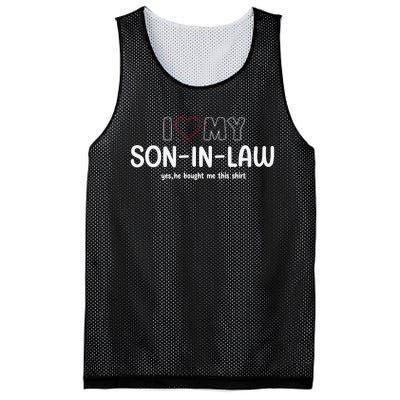 I Love My Son In Law For Father In Law Mesh Reversible Basketball Jersey Tank