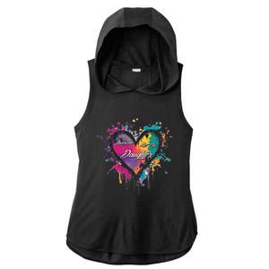 I Love My Daughter Awesome Like My Daughter Gift Ladies PosiCharge Tri-Blend Wicking Draft Hoodie Tank