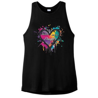 I Love My Daughter Awesome Like My Daughter Gift Ladies PosiCharge Tri-Blend Wicking Tank