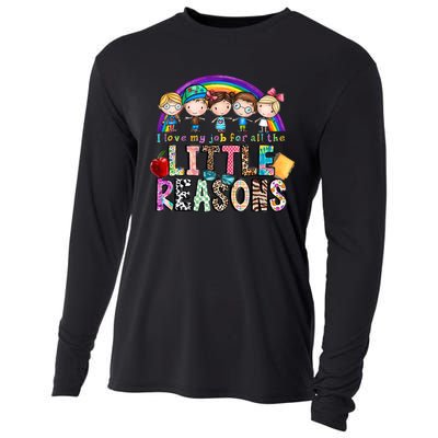 I Love My Job For All The Little Reasons Teacher School Back To School Cooling Performance Long Sleeve Crew