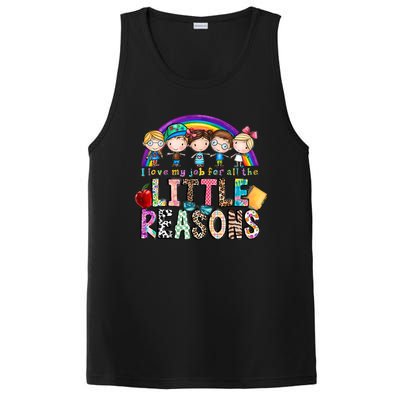 I Love My Job For All The Little Reasons Teacher School Back To School PosiCharge Competitor Tank