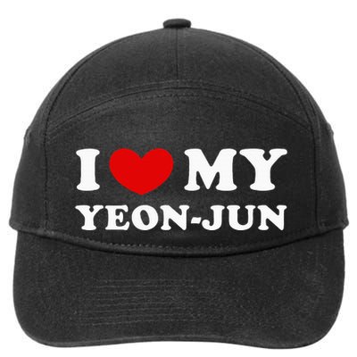 I Love My Yeonjun I Heart My Yeonjun 7-Panel Snapback Hat