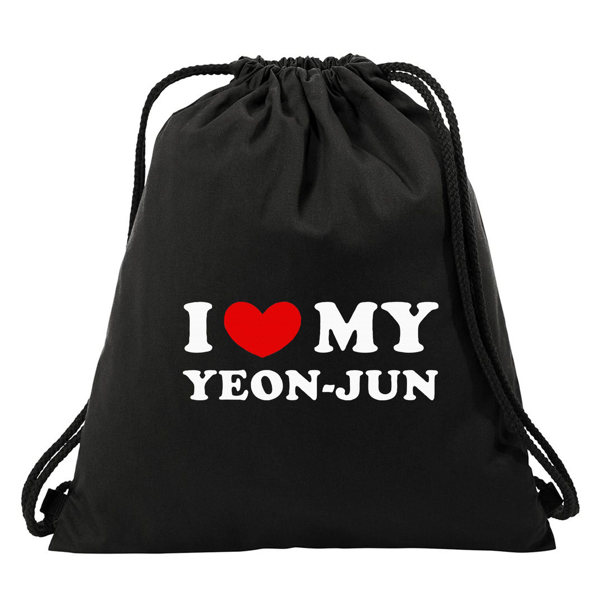 I Love My Yeonjun I Heart My Yeonjun Drawstring Bag