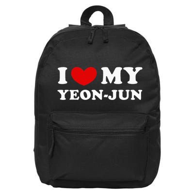 I Love My Yeonjun I Heart My Yeonjun 16 in Basic Backpack