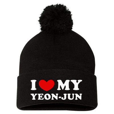 I Love My Yeonjun I Heart My Yeonjun Pom Pom 12in Knit Beanie