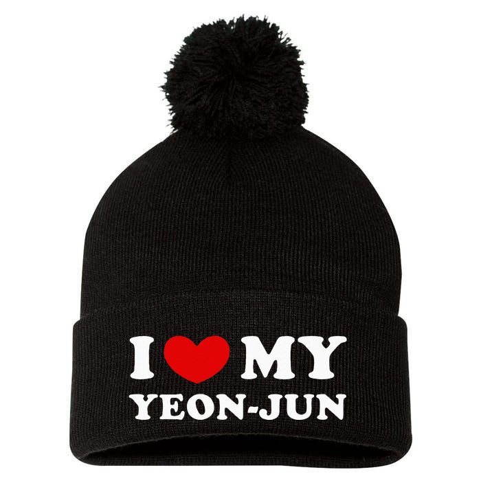 I Love My Yeonjun I Heart My Yeonjun Pom Pom 12in Knit Beanie