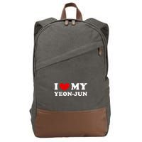 I Love My Yeonjun I Heart My Yeonjun Cotton Canvas Backpack