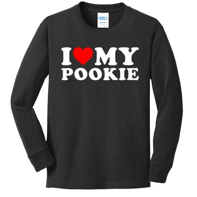 I Love My Pookie I Heart My Pookie Kids Long Sleeve Shirt