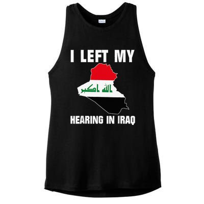 I Left My Hearing In Iraq Ladies PosiCharge Tri-Blend Wicking Tank