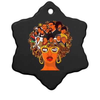 I Love My Roots Back Powerful Black History Month Dna Pride Ceramic Star Ornament