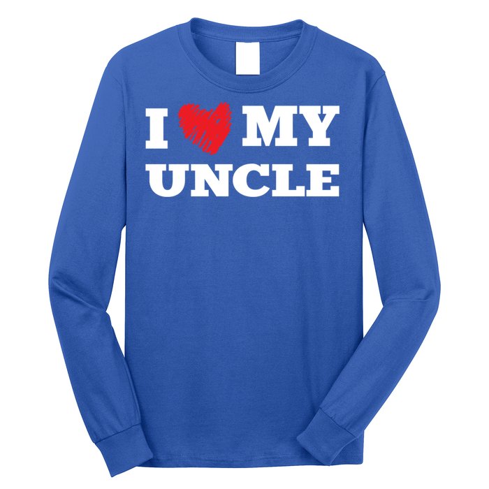 I Love My Uncle Favorite Family Member Valentines Oncle Cool Gift Long Sleeve Shirt