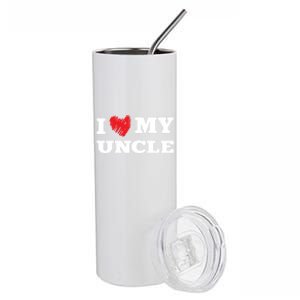 I Love My Uncle Favorite Family Member Valentines Oncle Cool Gift Stainless Steel Tumbler