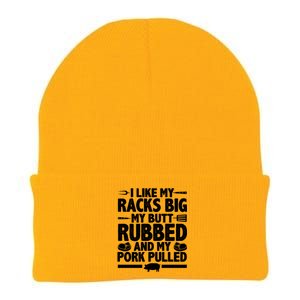 I Like My Butt Rubbed And My Pork Pulled Knit Cap Winter Beanie