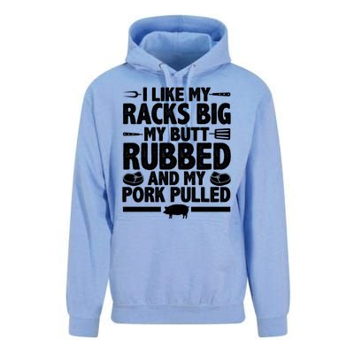 I Like My Butt Rubbed And My Pork Pulled Unisex Surf Hoodie