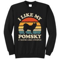 I Like My Pomsky And Maybe Like 3 People Dog Lover Retro Sweatshirt